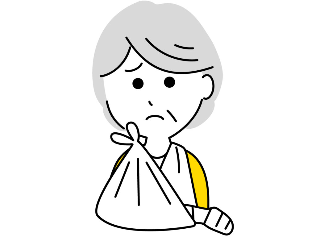 骨折した高齢者